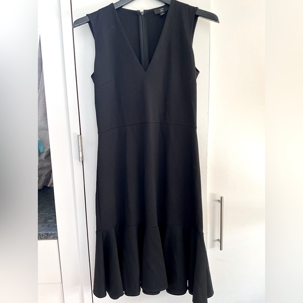 J Crew Black Peplum A Line Flounce Hem Sleeveless Dress, MSRP $149, 4